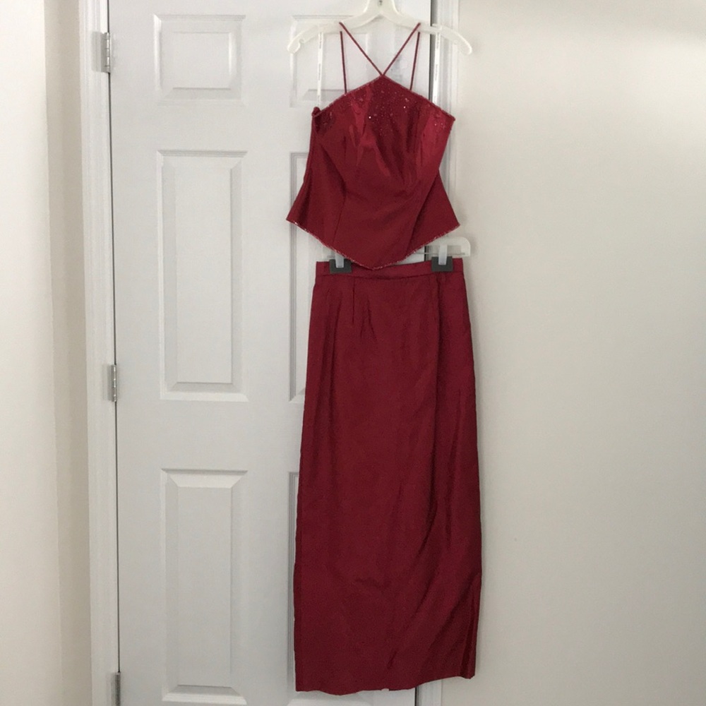 Two piece David’s Bridal formal dress